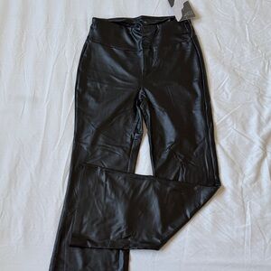 Black Faux Leather Pants